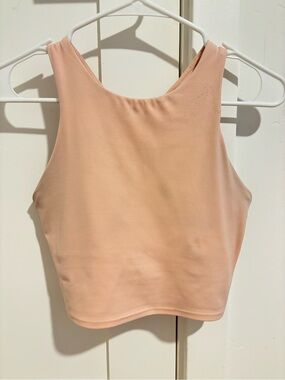 Athleta Peach High-Neck Cropped Tank